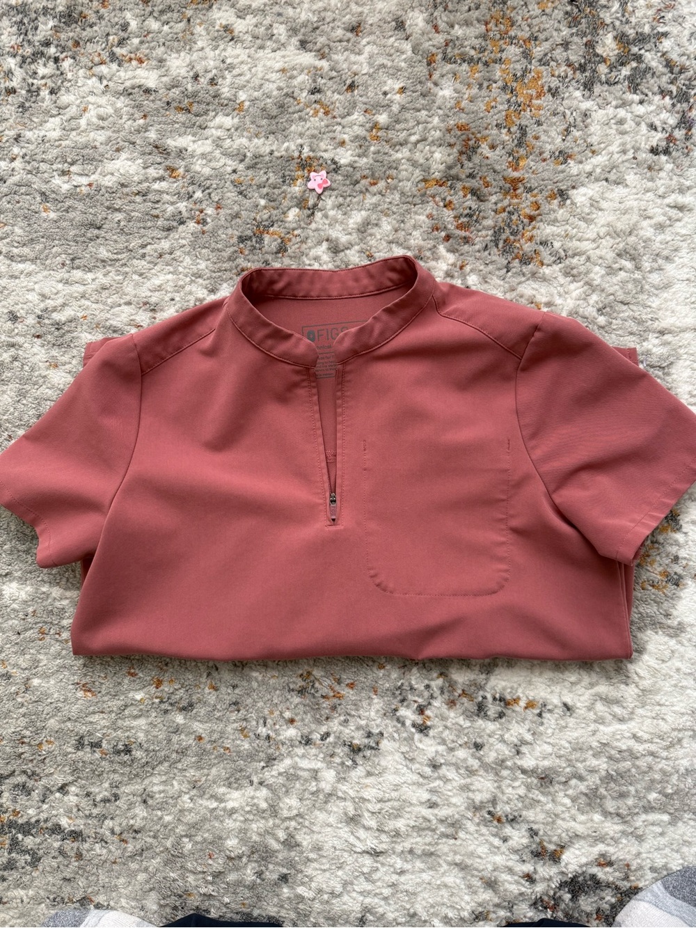 Figs Mauve Scrub Top